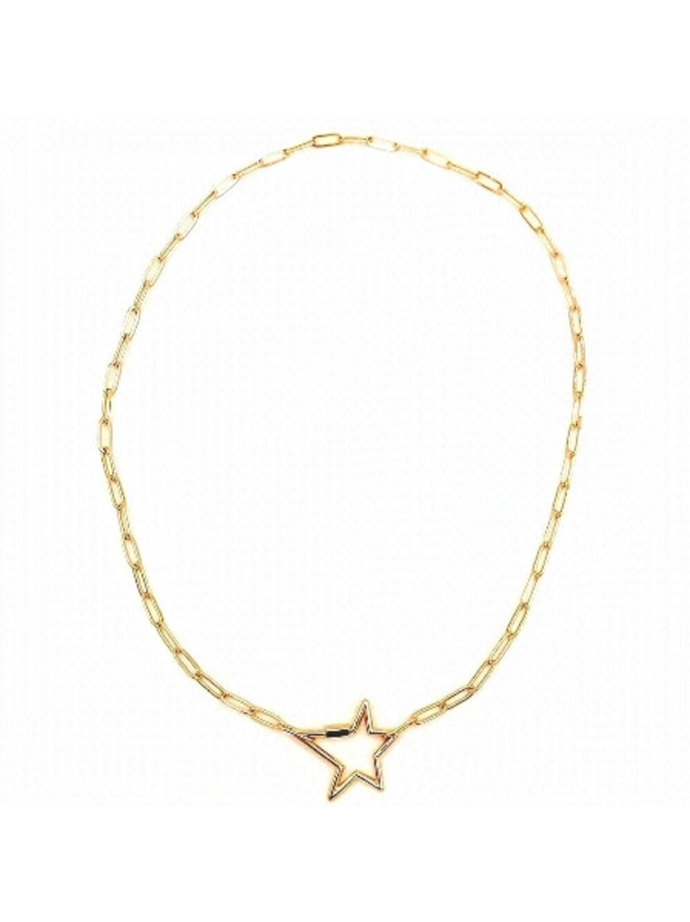 PAPERCLIP chain - gold filled (18k) w/star clasp